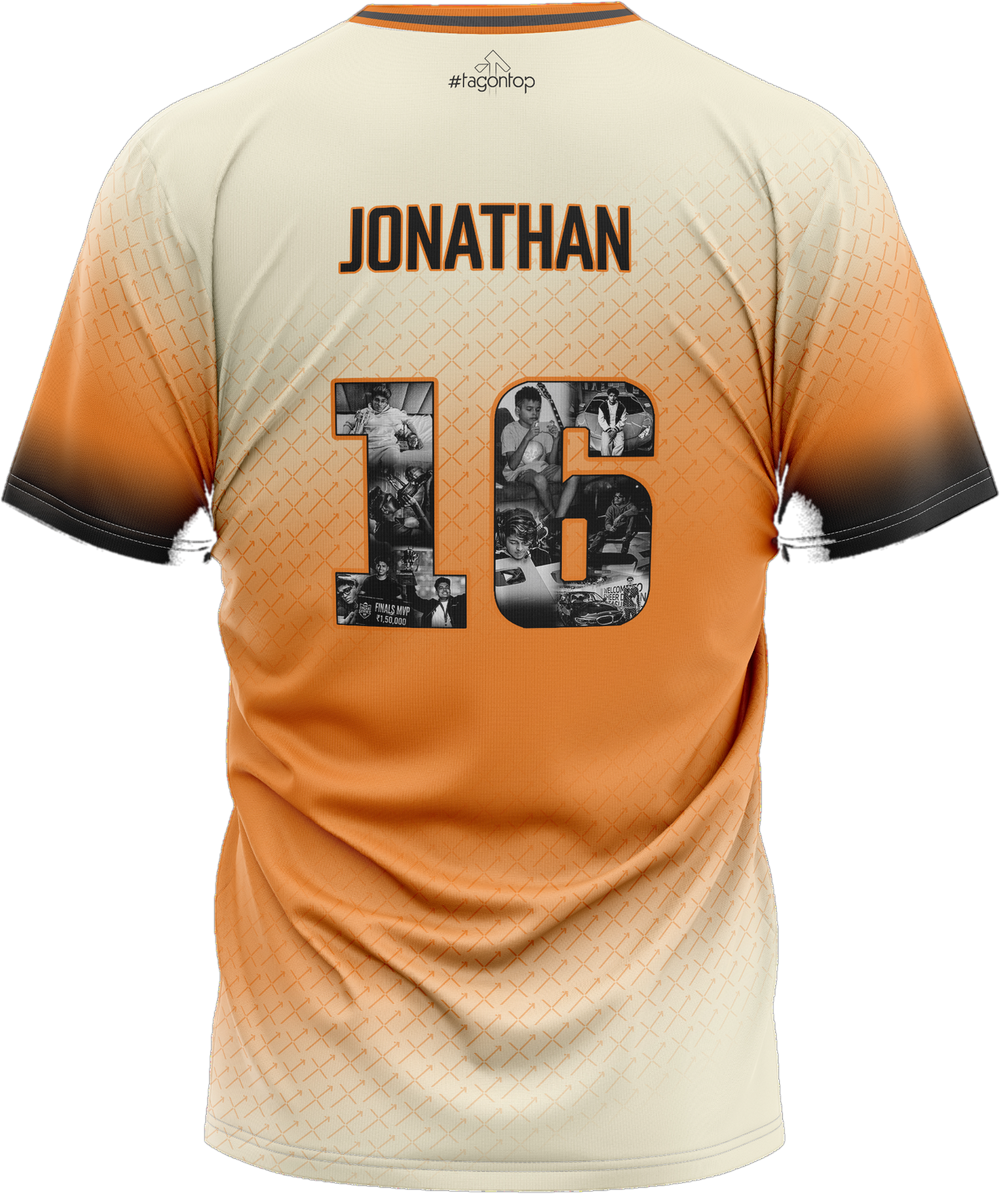 Back of the Jonathan Edition jersey, name above the iconic number 16